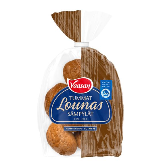 Vaasan Tumma Lounassämpylä 218370 package_Original PNG