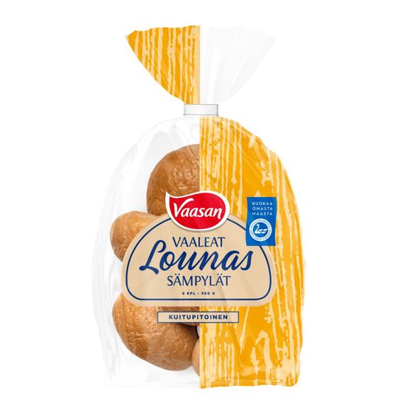 Vaasan Vaalea Lounassämpylä 218372 package_Original PNG
