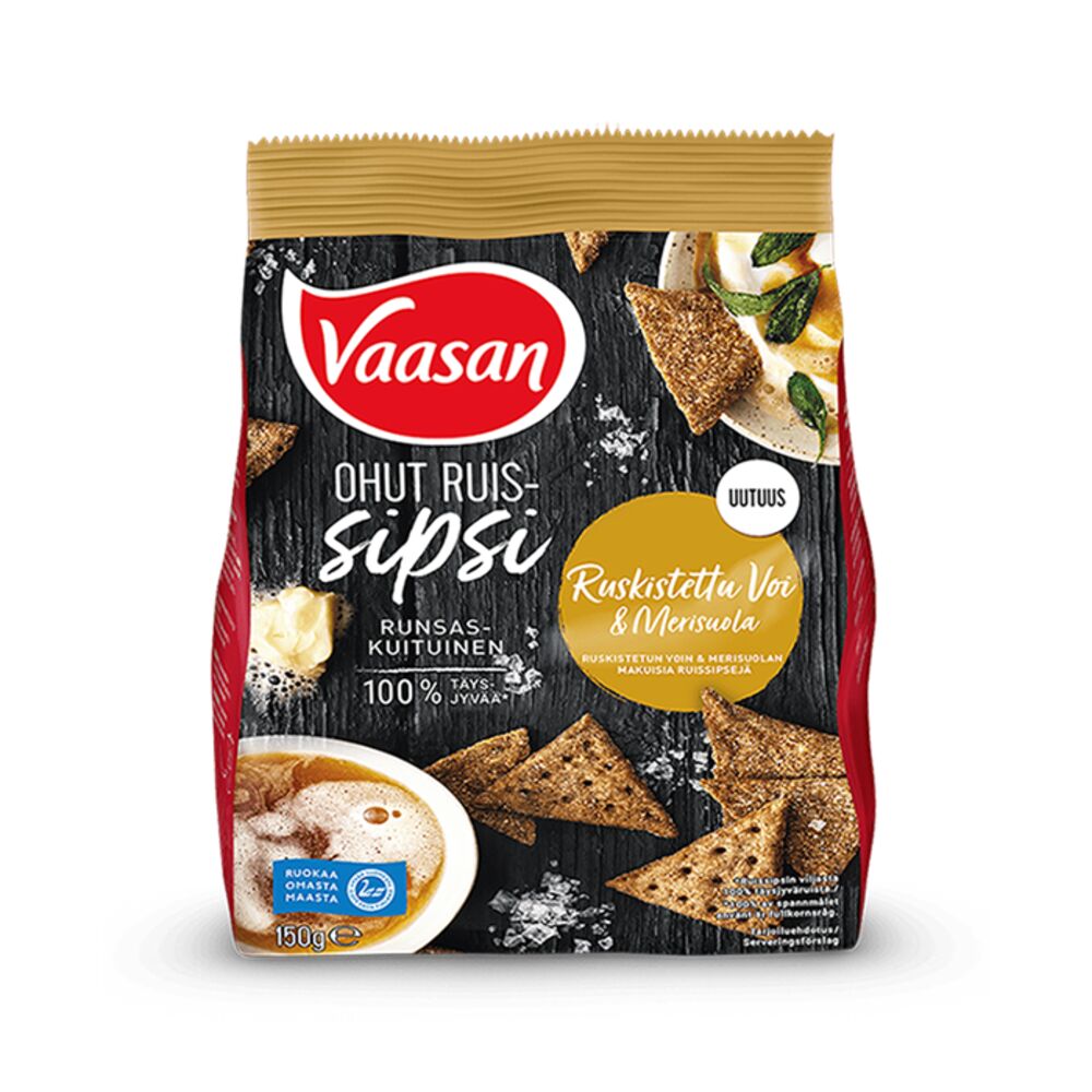 Vaasan Ruissipsi Ruskistettu Voi & Merisuola 150g - 700x700 72px